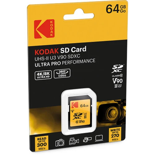 Tarjeta Kodak 64GB Ultra Pro Performance UHS-II SDXC