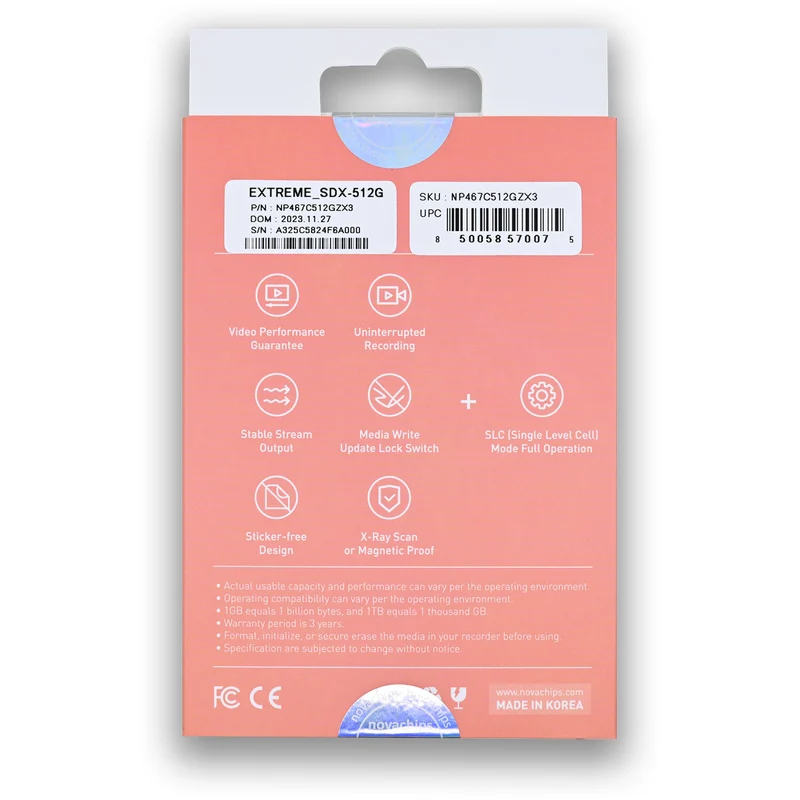 Tarjeta Novachips 512GB Extreme UHS-II SDXC