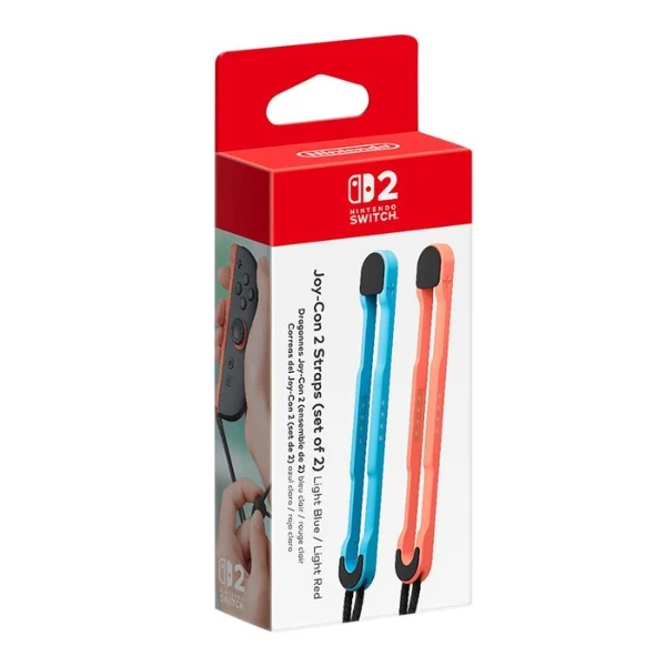Correas para Joy-Con 2 de Nintendo Switch 2 - Set de 2 - Azul Claro / Rojo Claro - 45496886011