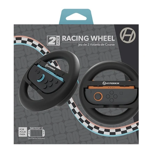 Volante de Carreras 2 Piezas para Nintendo Switch 2 - Hyperkin Racing Wheel Set - Negro