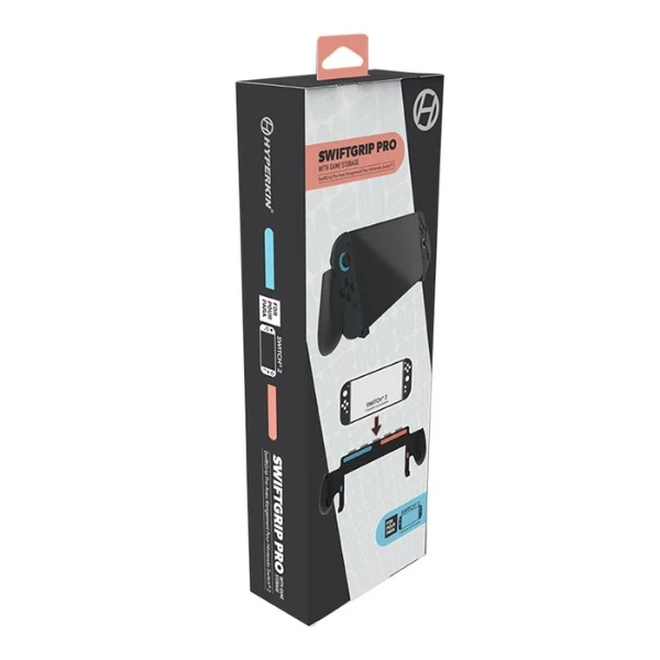 Grip SwiftGrip Pro con Almacenamiento para Juegos para Nintendo Switch 2 - M07715 - Negro