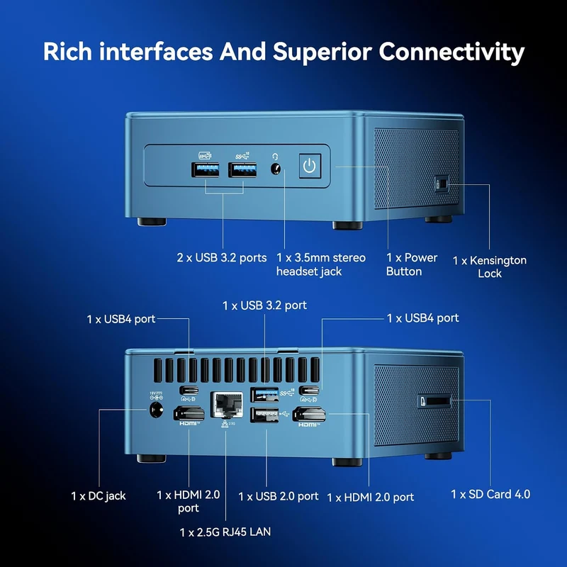 Mini PC GEEKOM IT12 16 GB RAM 512 GB SSD, con i3-12300HE
