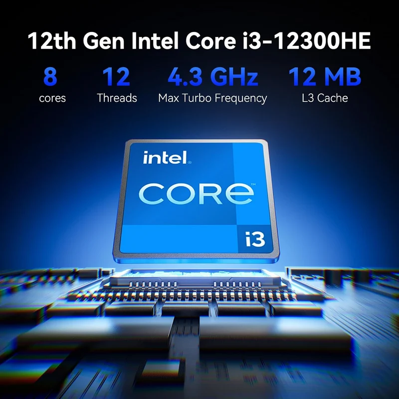 Mini PC GEEKOM IT12 16 GB RAM 256 GB SSD, con i3-12300HE