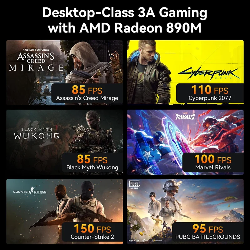 Mini PC GEEKOM A9 Max 32 GB RAM 2 TB SSD, con AMD Ryzen AI9 HX470