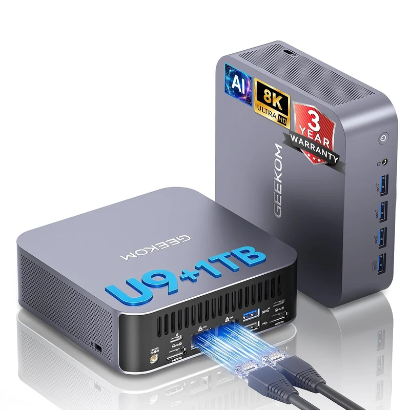 Mini PC GEEKOM GT15 Max 32 GB RAM 1 TB SSD, con Intel Core Ultra9 285H y Windows 11 Pro
