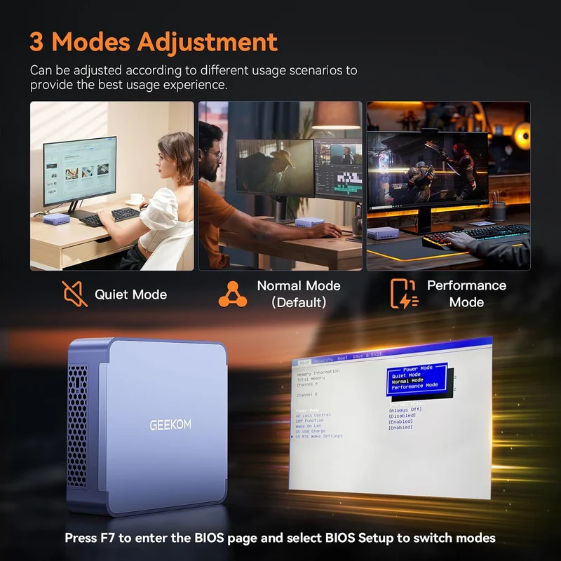 Mini PC GEEKOM AX8 Max 16 GB RAM 1 TB SSD, con Ryzen 7 8745HS y Windows 11