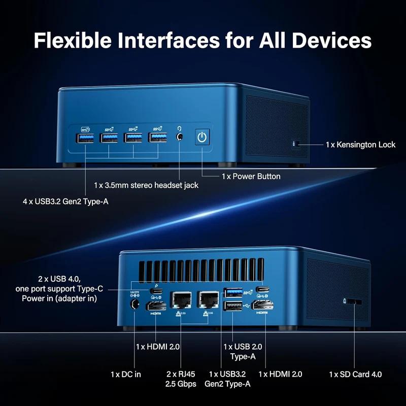 Mini PC GEEKOM IT12 Max 16 GB RAM 500 GB SSD, con U5-125U