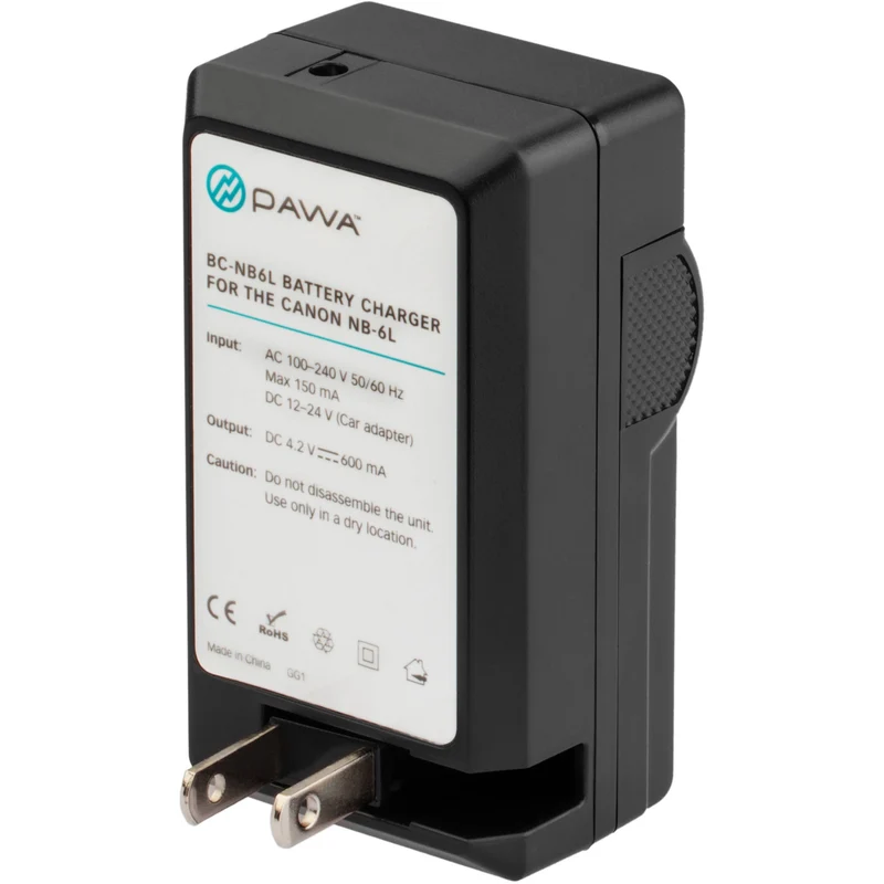 Cargador Pawa Compact AC/DC para Canon NB-6L o NB-6LH