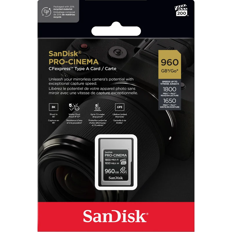 Tarjeta SanDisk 960GB PRO-CINEMA CFexpress Type A