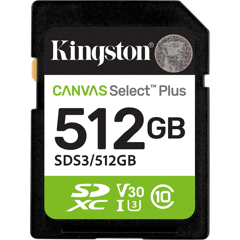 Tarjeta Kingston 512GB Canvas Select Plus UHS-I SDXC