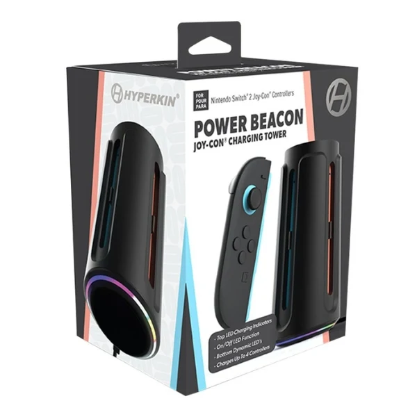 Base de Carga Power Beacon para Joy-Con 2 - Hyperkin - M07719 - Negro