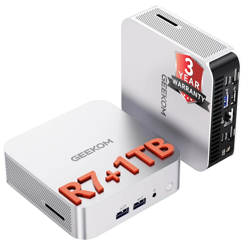 Mini PC GEEKOM A8 16 GB RAM 1 TB SSD, con Ryzen 7 8745HS y Windows 11