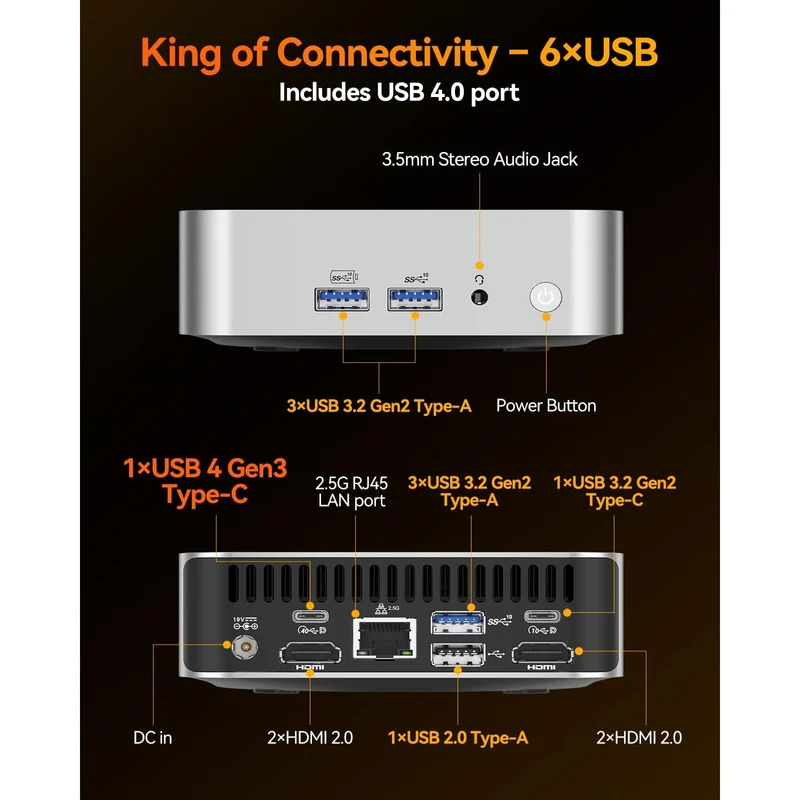 Mini PC GEEKOM A8 16 GB RAM 1 TB SSD, con Ryzen 7 8745HS y Windows 11