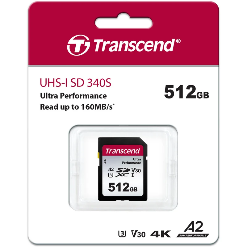 Tarjeta Transcend 512GB 340S UHS-I A2 SDXC