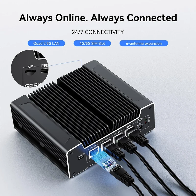 Mini PC GEEKOM iX12 8 GB RAM 256 GB SSD, con Intel N95