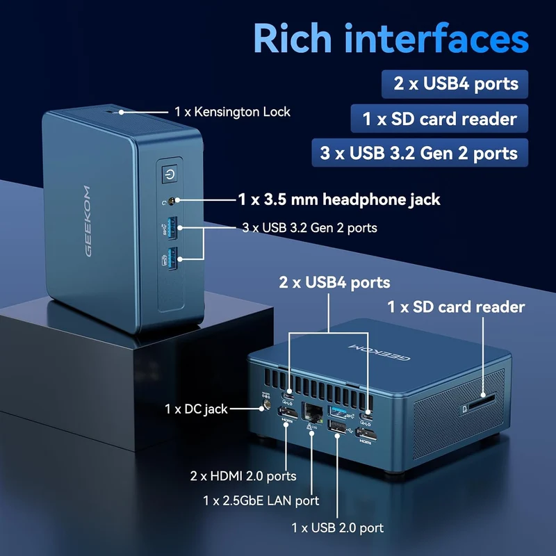 Mini PC GEEKOM IT13 32 GB RAM 1 TB SSD, con i9 13900HK y Windows 11
