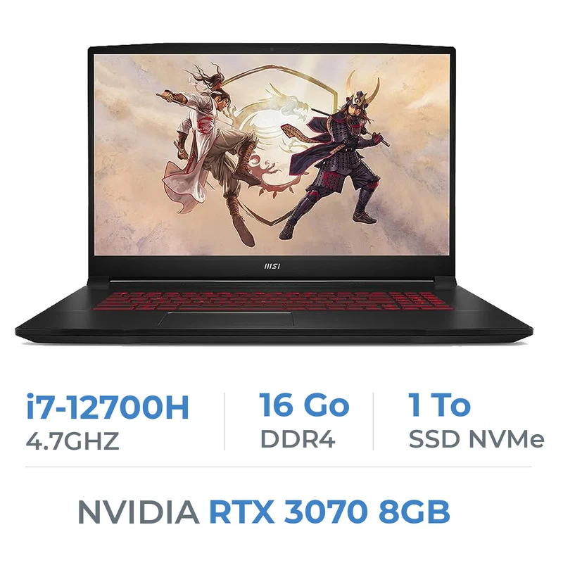 MSI GF76 Katana 12UG i7-12700H/16GB/1TB SSD/RTX3070 8GB/17.3'' 144Hz Win11