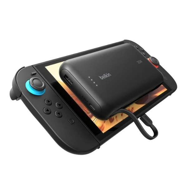Powerbank 20K 30W con Cable Integrado para Nintendo Switch 2 - ENA013FQBK - Negro