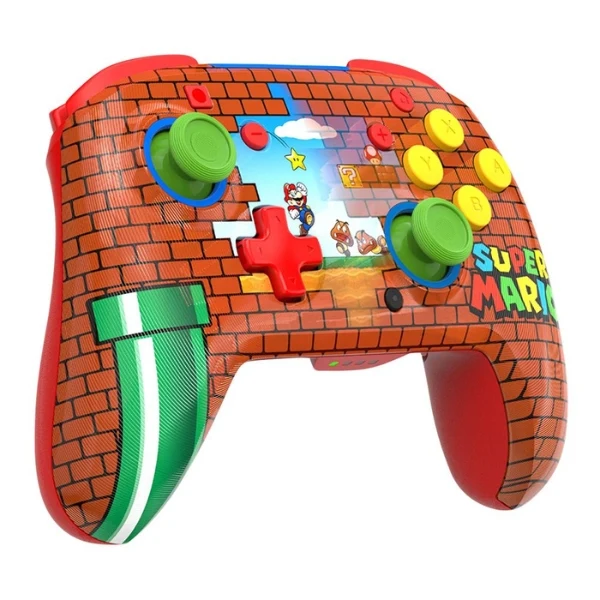 Control Inalámbrico PDP Rematch Mario Bricks para Nintendo Switch - TBC-8301-65 - Marrón