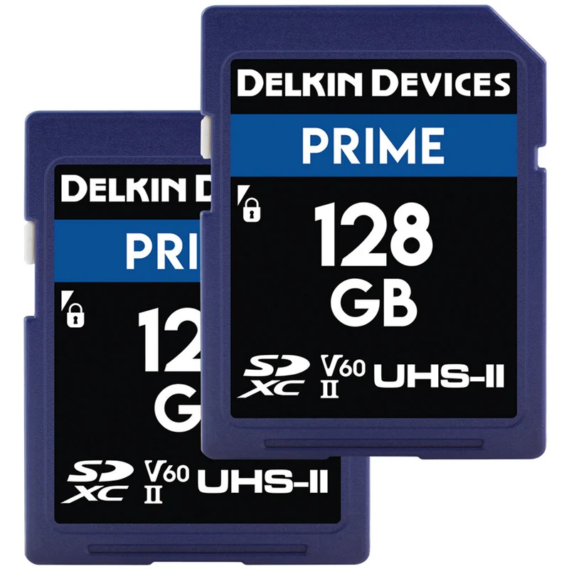 Tarjeta Delkin Devices 128GB PRIME UHS-II SDXC (2-Pack)