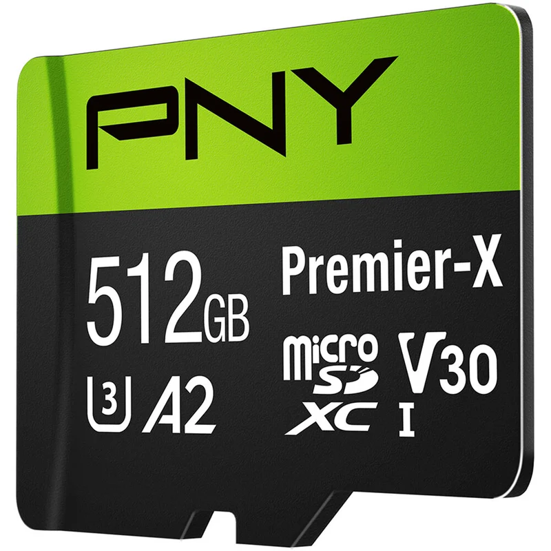 Tarjeta PNY 512GB Premier-X UHS-I microSDXC con SD Adapter