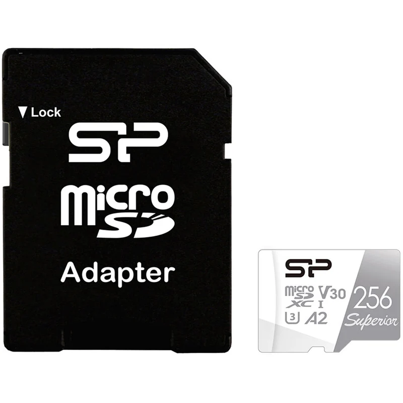 Tarjeta Silicon Power 256GB Superior UHS-I microSDXC con SD Adapter