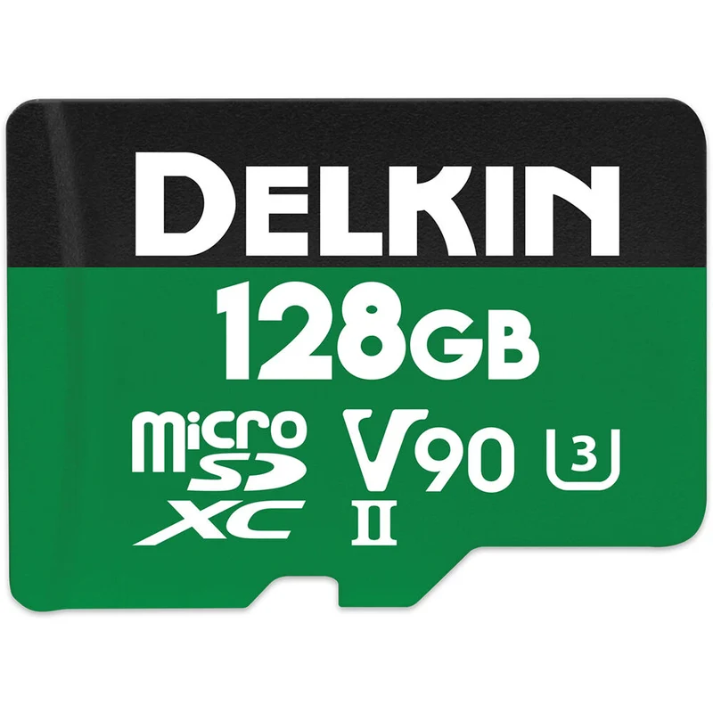 Tarjeta Delkin Devices 128GB POWER UHS-II microSDXC con SD Adapter