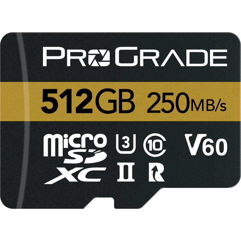 Tarjeta ProGrade Digital 512GB UHS-II microSDXC con SD Adapter