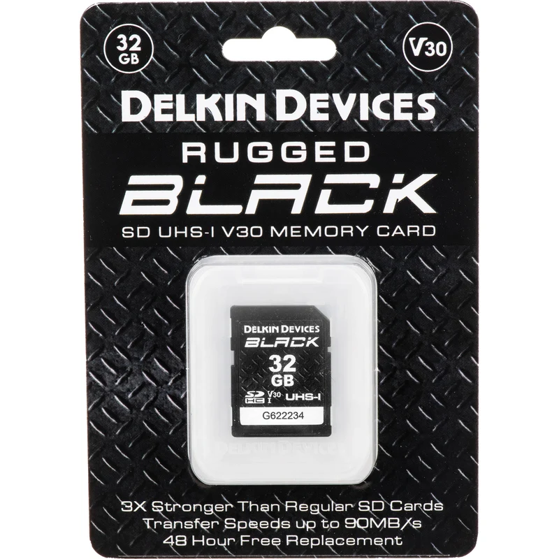 Tarjeta Delkin Devices 32GB BLACK UHS-I SDHC