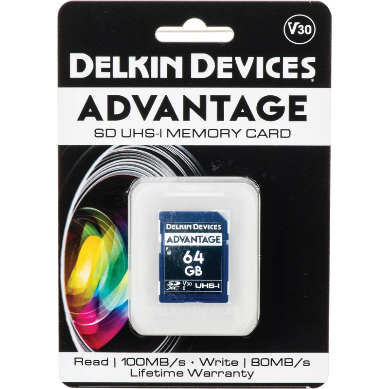 Tarjeta Delkin Devices 64GB Advantage UHS-I SDXC