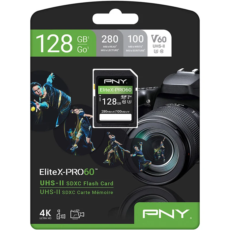 Tarjeta PNY 128GB EliteX-PRO60 UHS-II SDXC