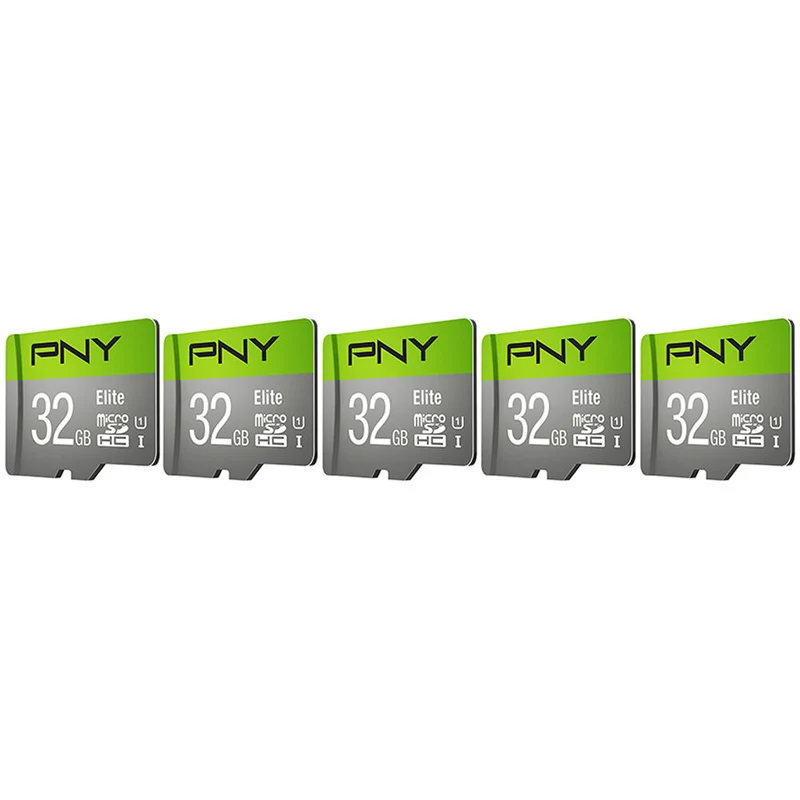 Tarjeta PNY 32GB Elite UHS-I microSDHC con SD Adapter (5-Pack)