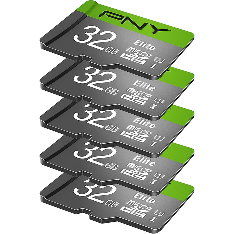 Tarjeta PNY 32GB Elite UHS-I microSDHC con SD Adapter (5-Pack)