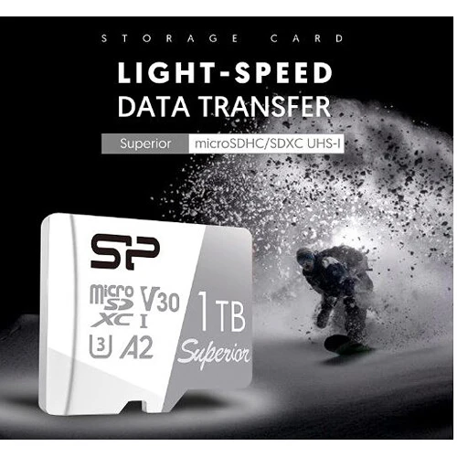 Tarjeta Silicon Power 1TB Superior UHS-I microSDXC con SD Adapter