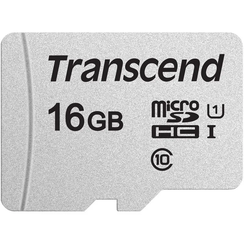 Tarjeta Transcend 16GB 300S UHS-I microSDHC con SD Adapter