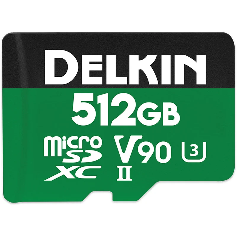 Tarjeta Delkin Devices 512GB POWER UHS-II microSDXC con SD Adapter
