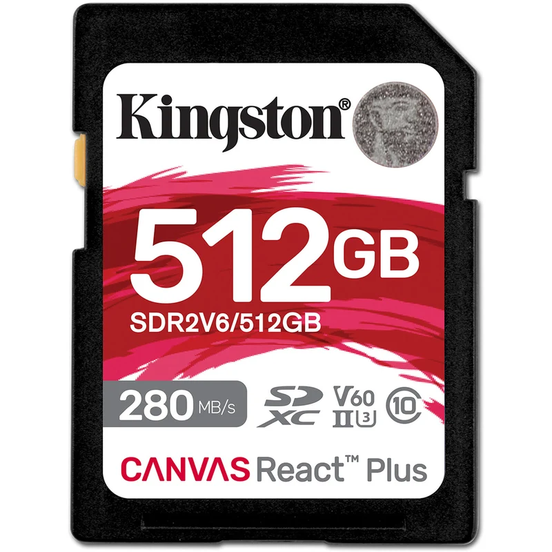 Tarjeta Kingston 512GB Canvas React Plus UHS-II SDXC