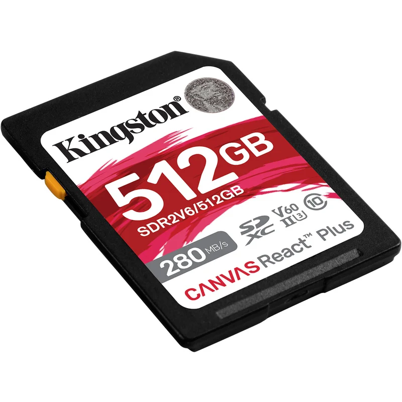 Tarjeta Kingston 512GB Canvas React Plus UHS-II SDXC