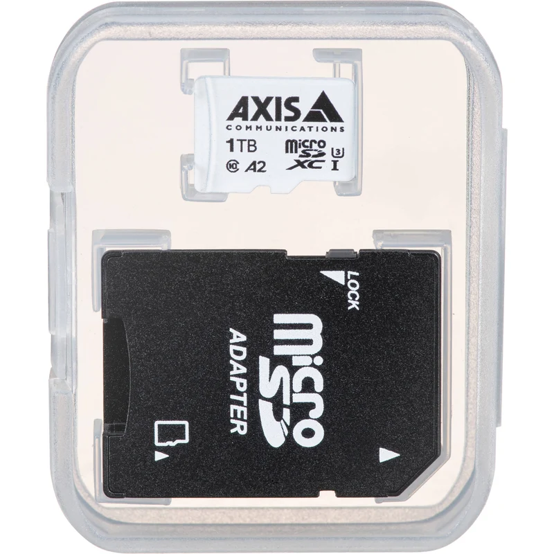 Tarjeta Axis Communications 1TB Surveillance UHS-I microSDXC con SD Adapter