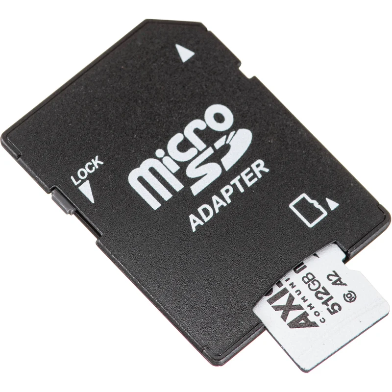 Tarjeta Axis Communications 512GB Surveillance UHS-I microSDXC con SD Adapter