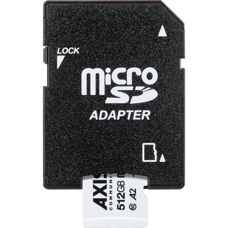 Tarjeta Axis Communications 512GB Surveillance UHS-I microSDXC con SD Adapter