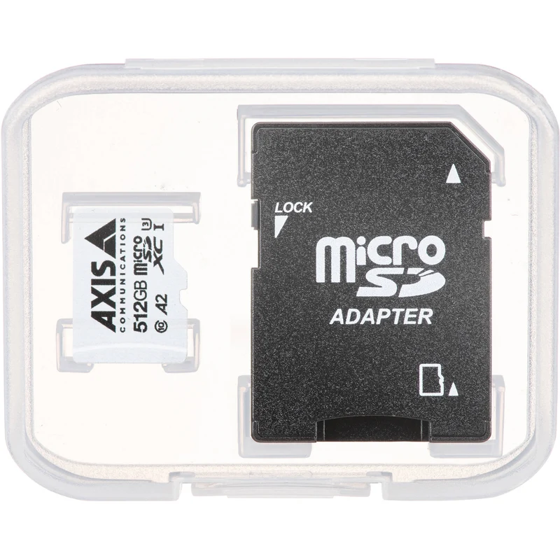 Tarjeta Axis Communications 512GB Surveillance UHS-I microSDXC con SD Adapter