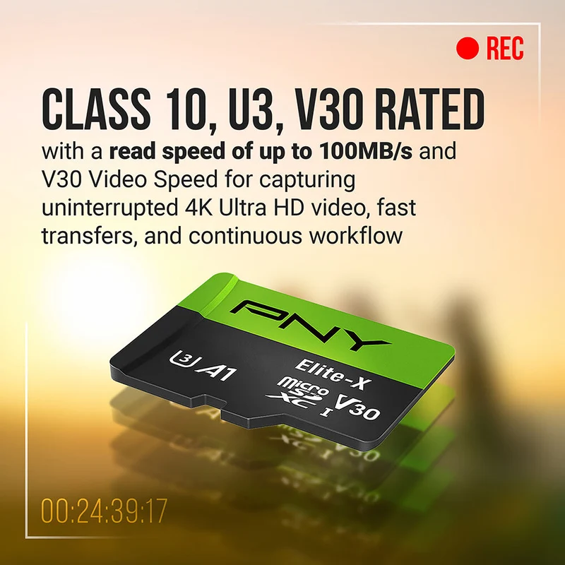 Tarjeta PNY 256GB Elite-X UHS-I microSDXC