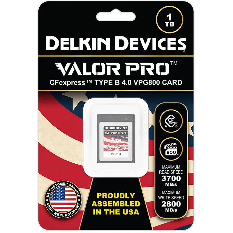Tarjeta CFexpress Type B Delkin Devices 1TB Valor PRO CFexpress 4.0 Type B
