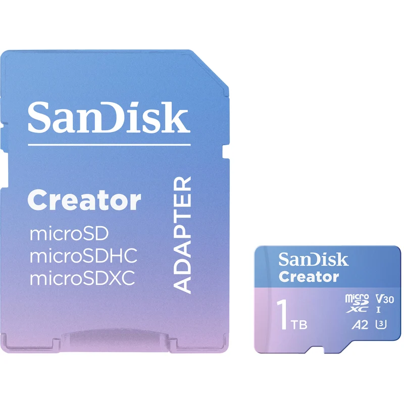 Tarjeta SanDisk 1TB Creator Serie UHS-I microSDXC con SD Adapter