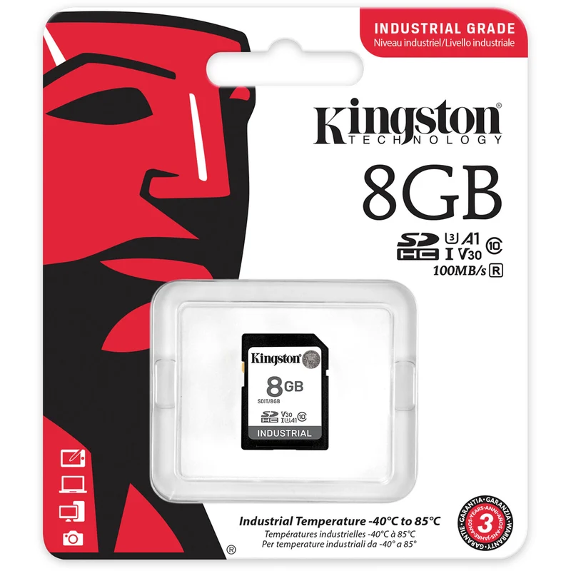 Tarjeta Kingston 8GB Industrial UHS-I SDHC