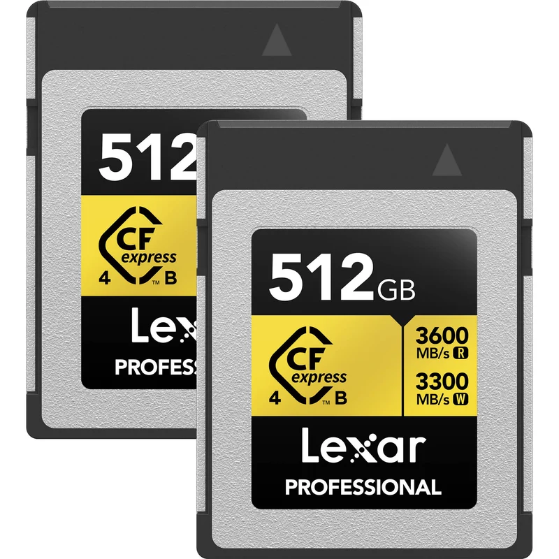Tarjeta CFexpress Type B Lexar 512GB Professional GOLD CFexpress 4.0 Type B (2-Pack)