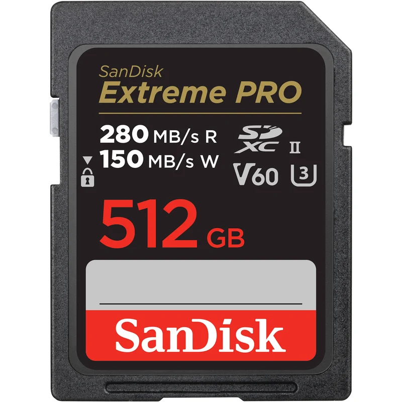 Tarjeta SanDisk 512GB Extreme PRO UHS-II SDXC (280 MB/s)