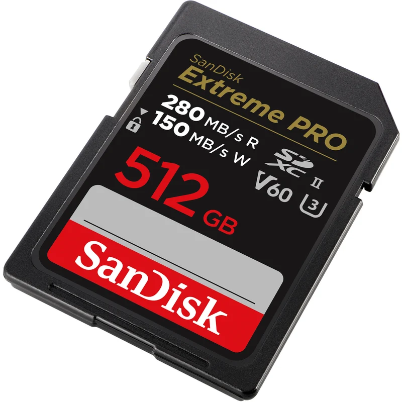 Tarjeta SanDisk 512GB Extreme PRO UHS-II SDXC (280 MB/s)