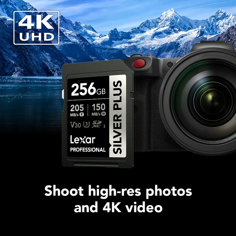 Tarjeta Lexar 256GB Professional SILVER PLUS UHS-I SDXC